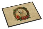 NEW Poodle Christmas Flowers Doormat Front Door Mat Indoor Outdoor Rugs for Entryway, Non Slip Washable Low Pile, 18H X 27W