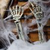 Halloween Decorations with 20 LED lights 8 changeable lighting modes waterproof battery-powered timer Skeleton Hand Realistic Halloween skeleton indoo