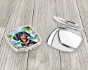 NEW Dachshund Luau Compact Mirror Decorative Travel Makeup Mirror for Women Girls Gifts Pocket Makeup Mirror Folding Handheld