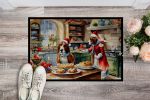NEW Basset Hound Christmas Cookies Doormat Front Door Mat Indoor Outdoor Rugs for Entryway, Non Slip Washable Low Pile, 18H X 27W