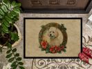 NEW Poodle Christmas Flowers Doormat Front Door Mat Indoor Outdoor Rugs for Entryway, Non Slip Washable Low Pile, 18H X 27W