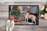 NEW French Bulldog Christmas Cookies Doormat Front Door Mat Indoor Outdoor Rugs for Entryway, Non Slip Washable Low Pile, 18H X 27W