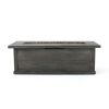 56" WOOD RECTANGULAR MGO FIRE TABLE Gray - 50000 BTU