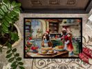 NEW Basset Hound Christmas Cookies Doormat Front Door Mat Indoor Outdoor Rugs for Entryway, Non Slip Washable Low Pile, 18H X 27W