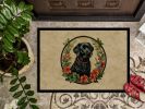 NEW Labrador Retriever Christmas Flowers Doormat Front Door Mat Indoor Outdoor Rugs for Entryway, Non Slip Washable Low Pile, 18H X 27W