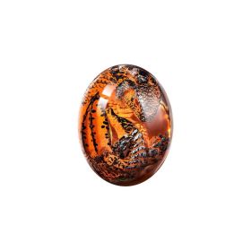 1 Set Lava Dragon Egg Crystal Transparent Resin Statue Luminous Dinosaur Eggs Souvenir Resin Craft Ornamental Home Decor Gifts (Ships From: CN, Color: Red)