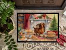 NEW Dachshund Christmas Cookies Doormat Front Door Mat Indoor Outdoor Rugs for Entryway, Non Slip Washable Low Pile, 18H X 27W